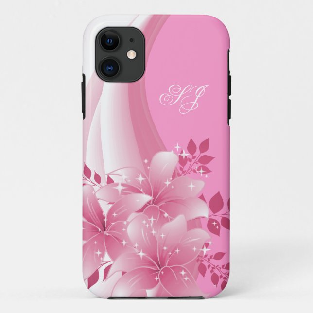 11 Capa para iPhone 5 Floral Rosa Bonito (Verso)