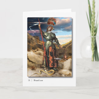11 Cartão de Saudação de Tarot da Justiça