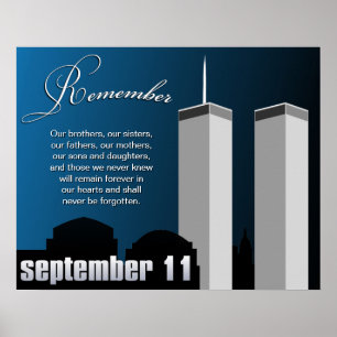 11 de 9/11 de setembro - Poster de Lembrança WTC