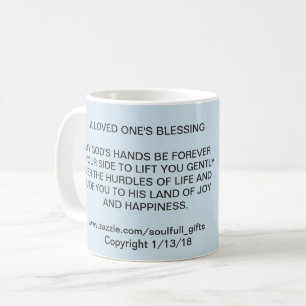 11 onças. CANECA de CAFÉ com "AMADO SUA BÊNÇÃ