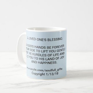 11 onças. CANECA de CAFÉ com "AMADO SUA BÊNÇÃO "
