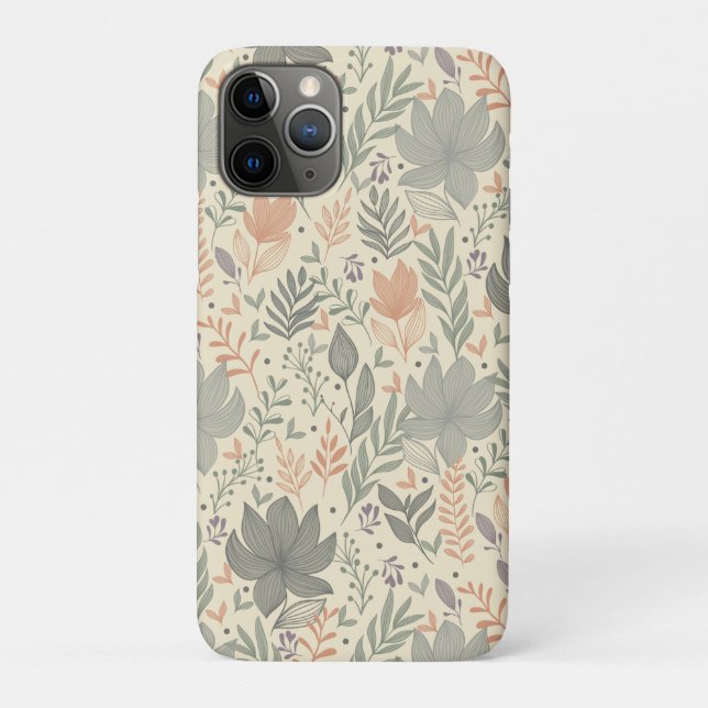 11 Pro Capa Hand Drawn Flowers Case-Mate para iPhone (Verso)