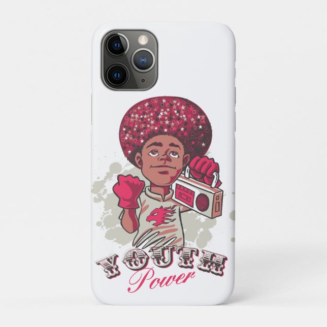 11 Pro Capa para iPhone / iPad – YOUTH Power Afro & Boomb (Verso)