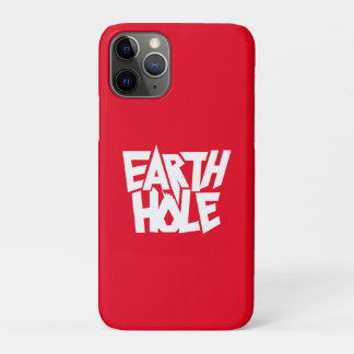 11 Pro Furo da Terra para capa de iPhone Vermelho