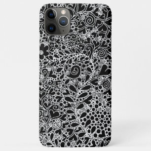 11 Pro Max Capa para iPhone / iPad com Desenho Floral Intrica