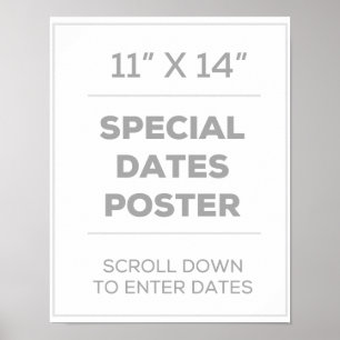 11" x 14" Special data o poster