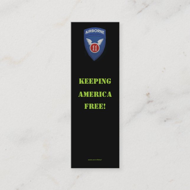 11o Cartão de visita transportado por via aérea do (Frente)