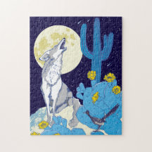 11x14 Howling Coyote Quebra-cabeça para Pessoas ce