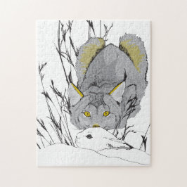 11x14 Lynx e Quebra-cabeça de lebre para Pessoas c