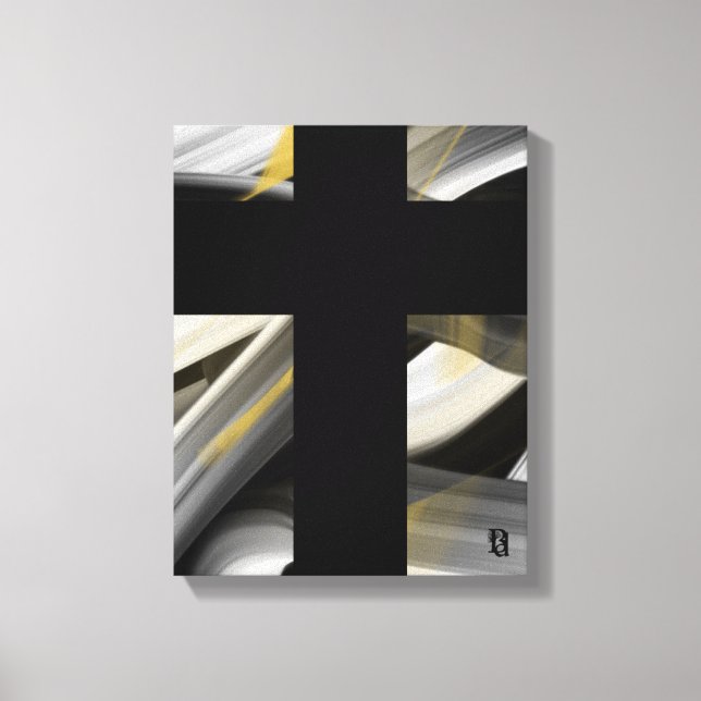 11x14" Tendência Arte Abstrata Canvas Preto Branco (Frente)