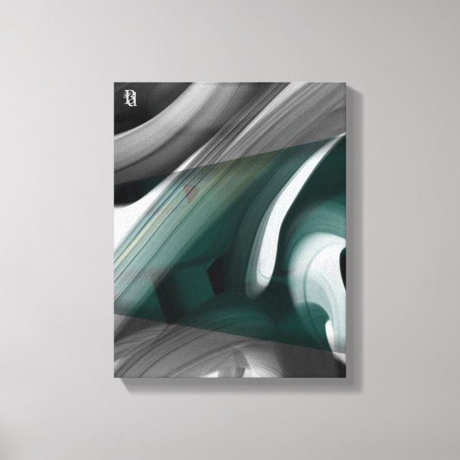 11x14" Tendência Arte Abstrata Canvas Preto Branco (Frente)