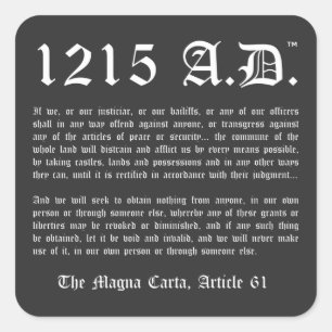 1215 A.D.™ Os Autocolantes do Artigo 61 da Carta