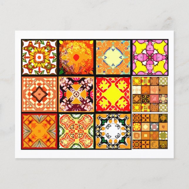 12 Azulejos De Saco De Chá Diferentes - Dobragem D (Frente)