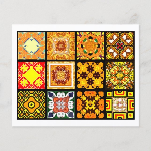 12 Azulejos De Saco De Chá Diferentes - Dobragem D (Frente)