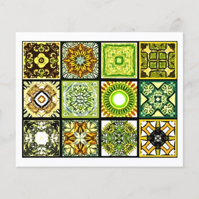 12 Azulejos De Saco De Chá Diferentes - Dobragem D (Frente)