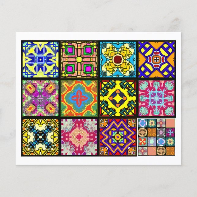 12 Azulejos De Saco De Chá Diferentes - Dobragem D (Frente)