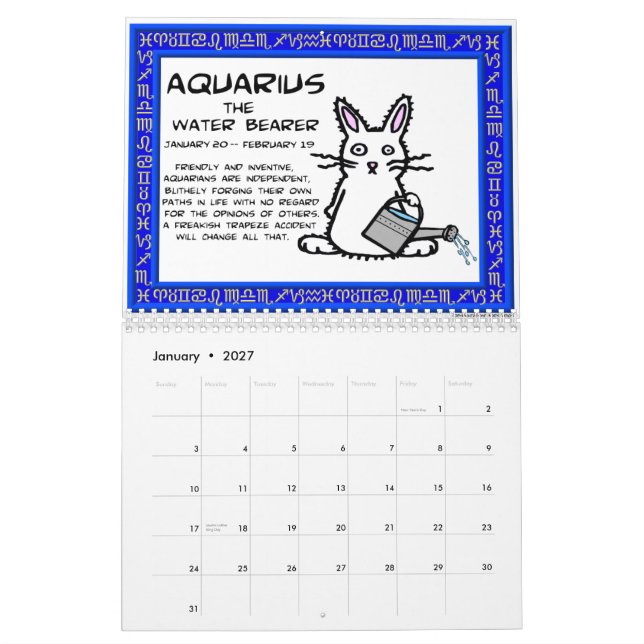 12 coelhos do calendário do zodíaco 2011 (Jan 2027)