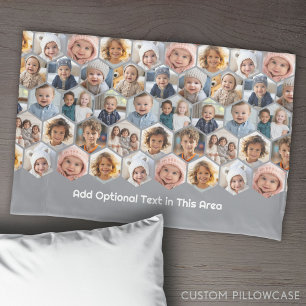 12 Colagem de Fotos - padrão funky hexagon honeyco