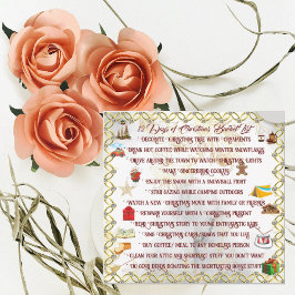 12 dias da lista de Baldes de Natal Cartão de Féri