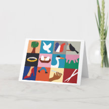 12 dias de Cartões de natal de Natal