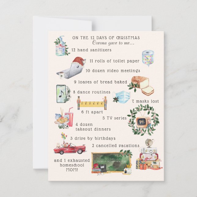 12 dias de Covid | Foto de feriado "Quarantine" (Frente)