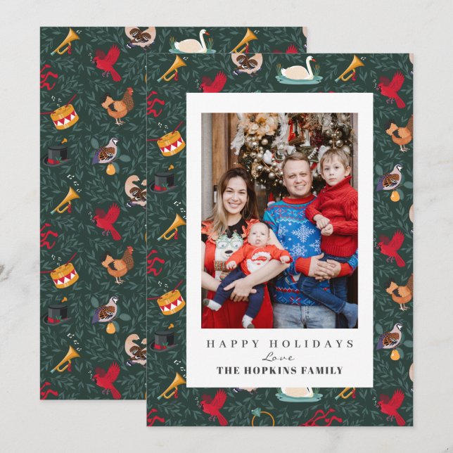 12 dias de fotos da família natalícia (Frente/Verso)