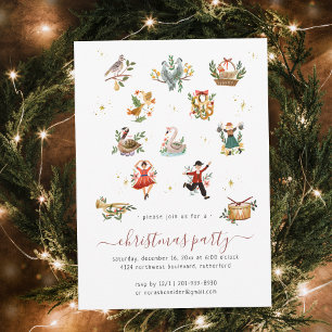 12 dias de Natal Convite para Festas de Férias