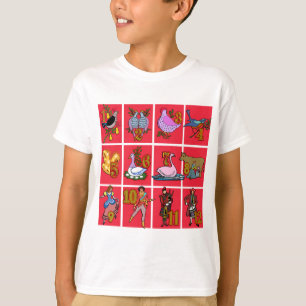 12 dias de t-shirt do Natal, roupa, presentes