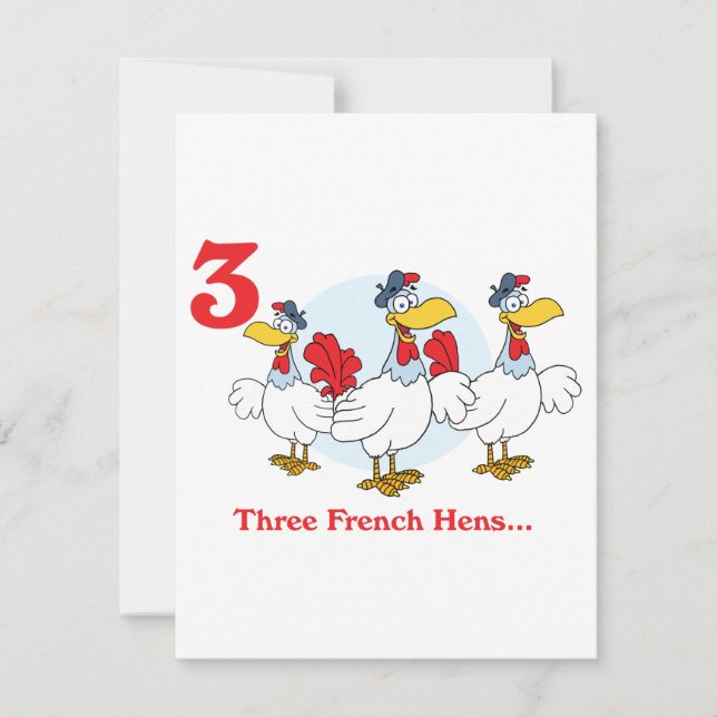 12 dias três galinhas francesas (Frente)