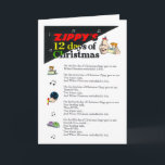 12 dias Zippy do cartão de Natal<br><div class="desc">Cante junto com Zippy e agarre algum espírito do Natal do Pinhead. Todos os poemas líricos de "à canção amado 12 dias",  corretamente Zippified! 3 págianas inteiras,  ilustradas!</div>