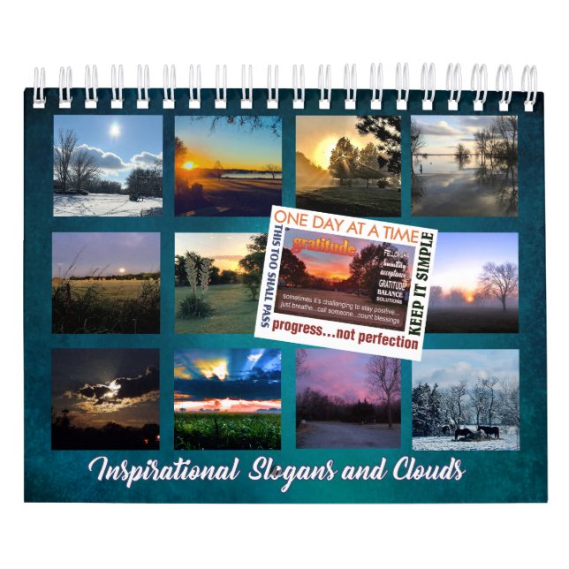 12 etapas de recuperação de slogans calendário de  (Capa)