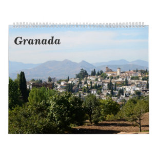 12 meses Calendário de Muro de Granada