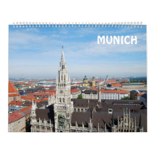 12 meses Calendário de Muro de Munique