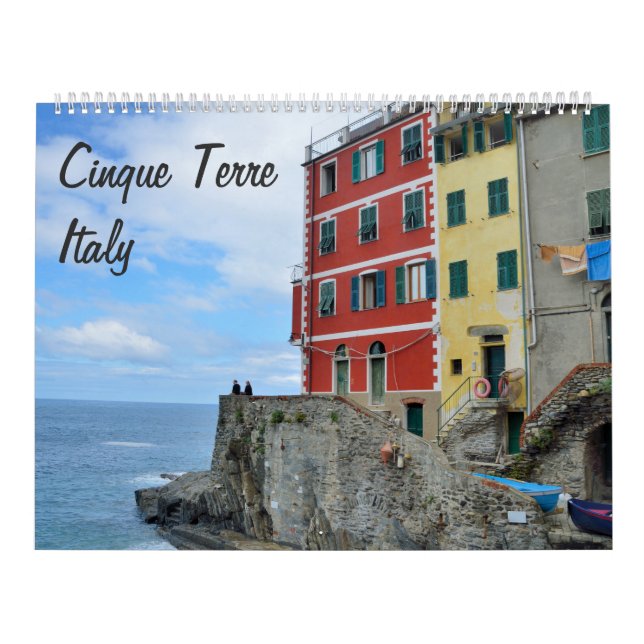 12 meses Cinque Terre, Itália Calendário Fotográfi (Capa)