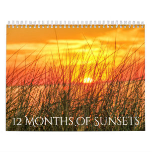 12 meses do calendário do pôr do sol