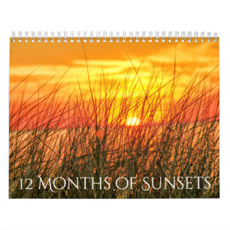 12 meses do calendário do pôr do sol