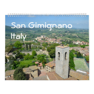12 meses San Gimignamo, Itália Calendário Fotogr