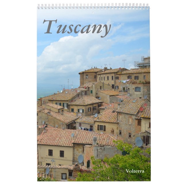 12 meses Toscana, Itália Calendário Fotográfico (Capa)