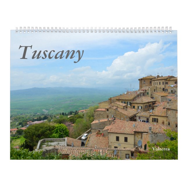 12 meses Toscana, Itália Calendário Fotográfico (Capa)