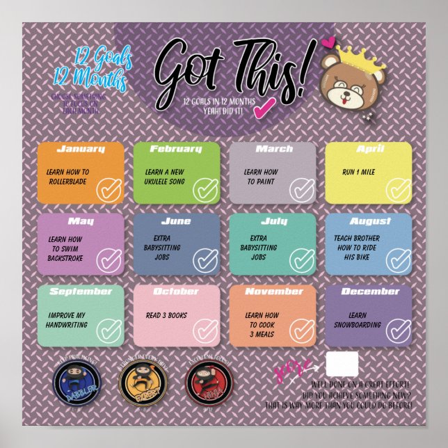 12 OBJETIVOS EM 12 MESES DESAFIO POSTER (Frente)