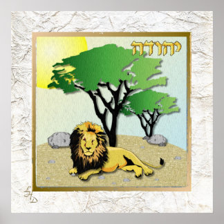 12 tribos de Impressão de Arte Judaica de Israel