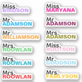 (12 Unidades Coloridas) Adesivos Personalizados co