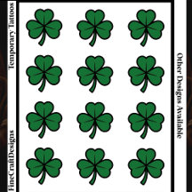 12 Verde Moderno St. Dia de São Patrício Trevo
