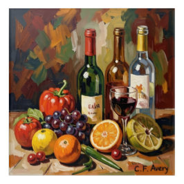 12" x 12" Frutas para Vinho