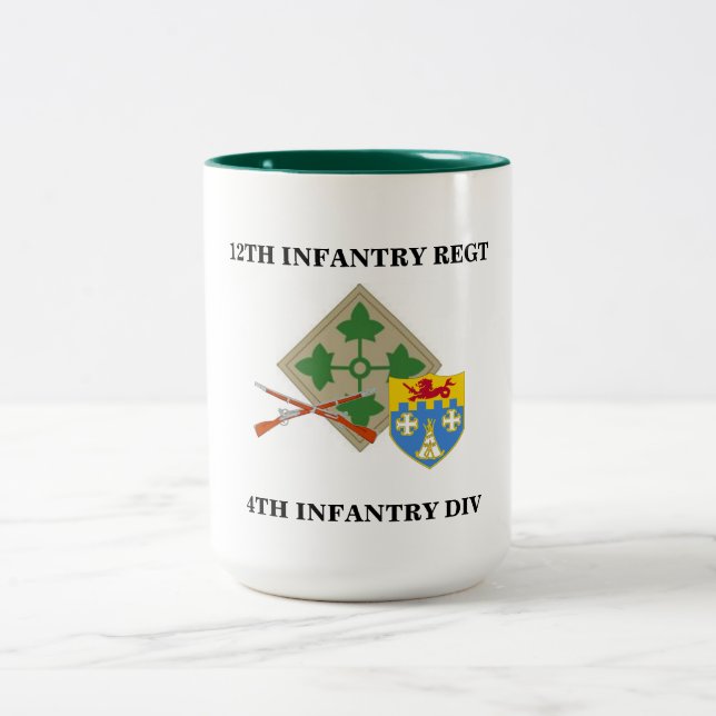 12o Caneca do Div da infantaria do regimento de (Centro)