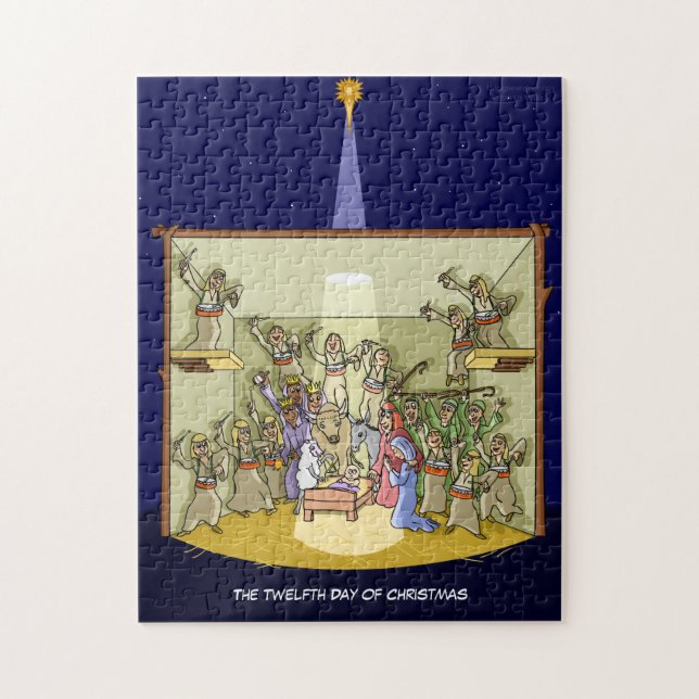 12o Dia do quebra-cabeça de serra de vaivém do (Vertical)