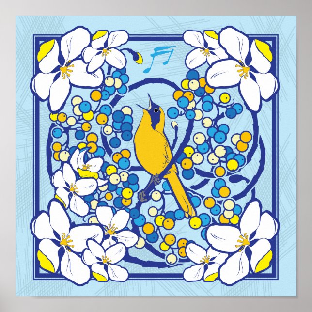 12x12 Art Nouveau Style Impressão (Frente)