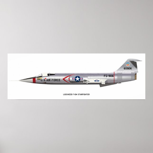 12x36 Lockheed F-104 Poster do Starfighter (Frente)