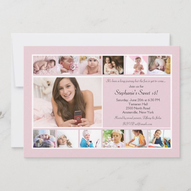 13 Convite para Colagem de Fotos (Frente)