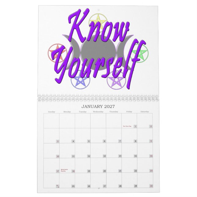 13 objetivos & calendário da sabedoria de Wiccan (Jan 2027)